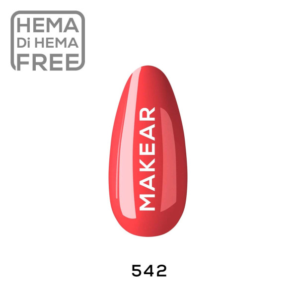 Verniz Gel 542 Vermelho 8ml MAKEAR