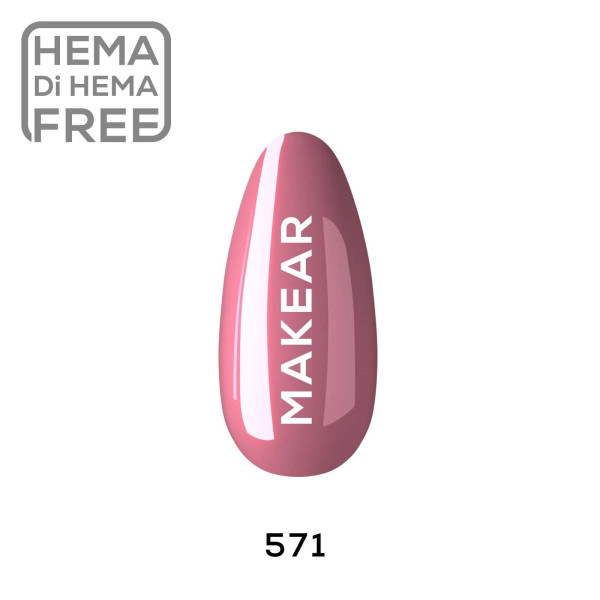 Verniz Gel 571 Rosa Velho 8ml MAKEAR