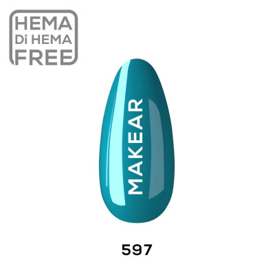 Verniz Gel  597 Azul Turquesa 8ml MAKEAR Portugal