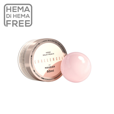 Challengel Hard Builder Gel 02 Milky Peach 50ml MAKEAR Portugal