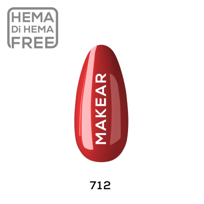 Verniz Gel 712 Vermelho Cereja 8ml MAKEAR PORTUGAL