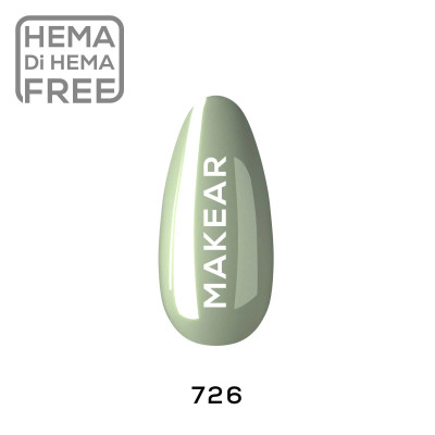 Verniz Gel 726 Verde 8ml MAKEAR PORTUGAL