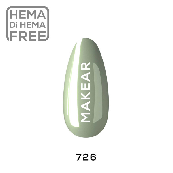 Verniz Gel 726 Verde 8ml MAKEAR