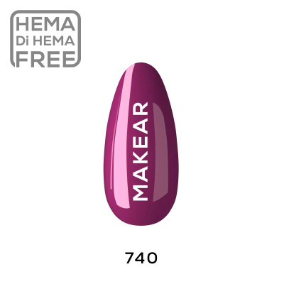 Verniz Gel 740 Roxo 8ml MAKEAR PORTUGAL