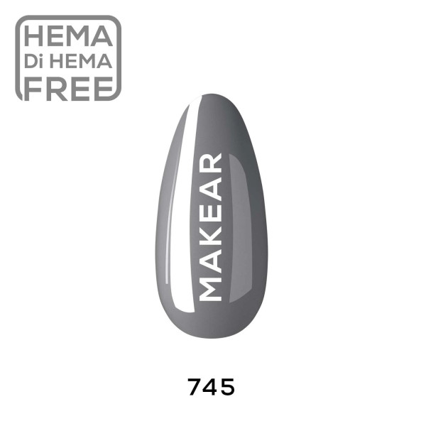 Verniz Gel 745 Cinza  8ml MAKEAR