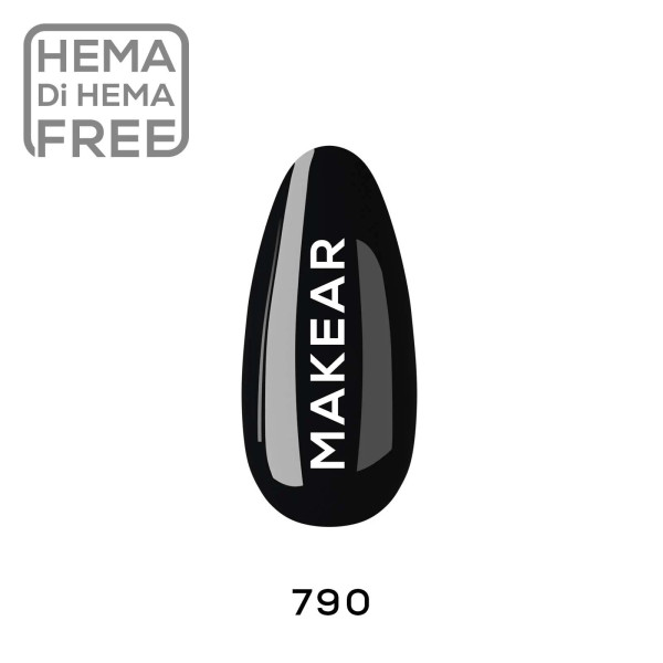 Verniz Gel 790 Preto 8ml MAKEAR