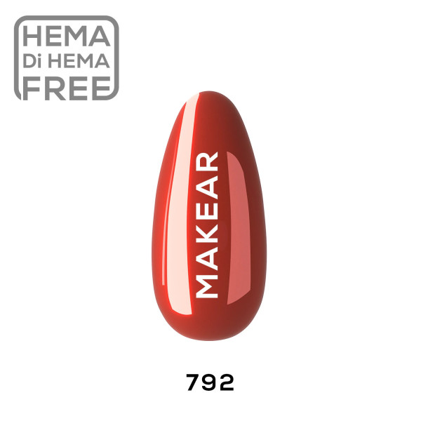 Verniz Gel 792 Vermelho 8ml MAKEAR