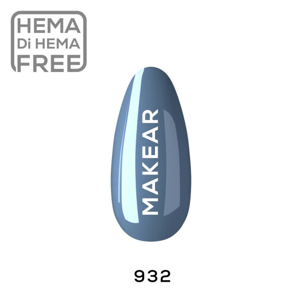 Verniz Gel 932 Azul 8ml MAKEAR