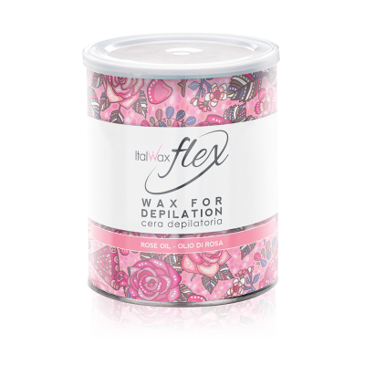 Cera Lata Flex Óleo de Rosa 800ml Italwax