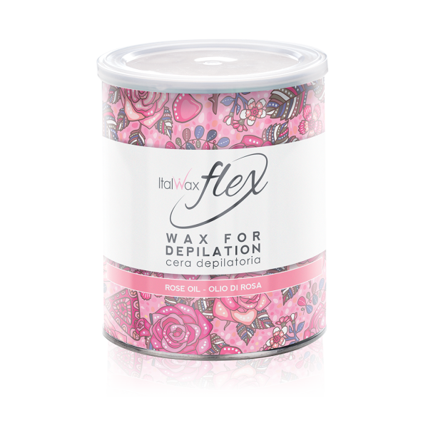 Cera Lata Flex Óleo de Rosa 800ml Italwax