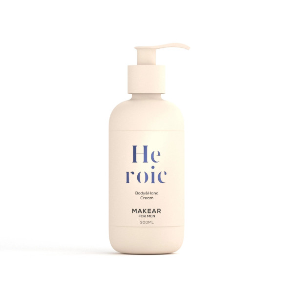 Creme Mãos e Corpo Heroic para homem 300ml MAKEAR