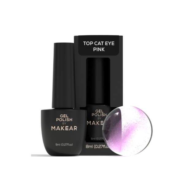 Top Cat Eye Pink No Wipe (sem goma) 8ml MAKEAR