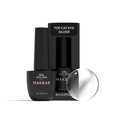 Top Cat Eye Silver No Wipe (sem goma) 8ml MAKEAR PORTUGAL