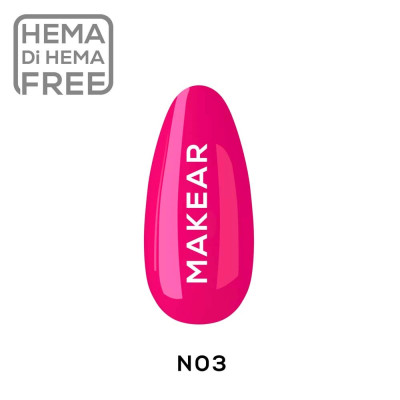 Verniz Gel N03 Néon Rosa 8ml MAKEAR PORTUGAL