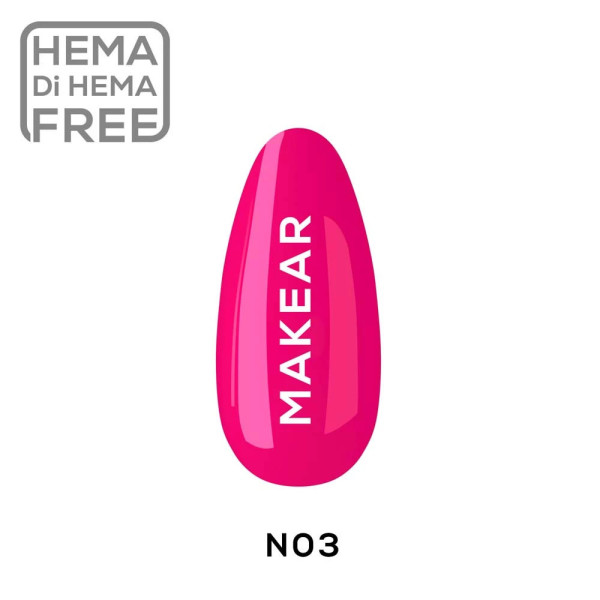 Verniz Gel N03 Néon Rosa 8ml MAKEAR