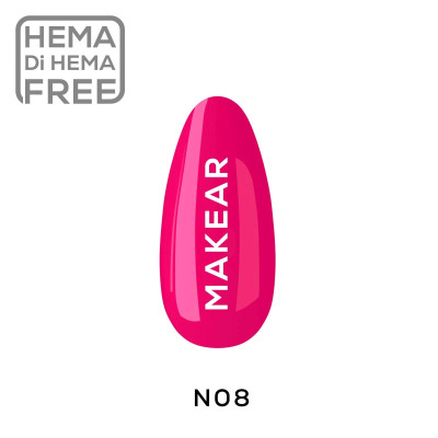 Verniz Gel N08 Néon Rosa 8ml MAKEAR PORTUGAL
