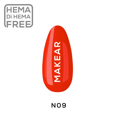 Verniz Gel N09 Néon Laranja 8ml MAKEAR PORTUGAL