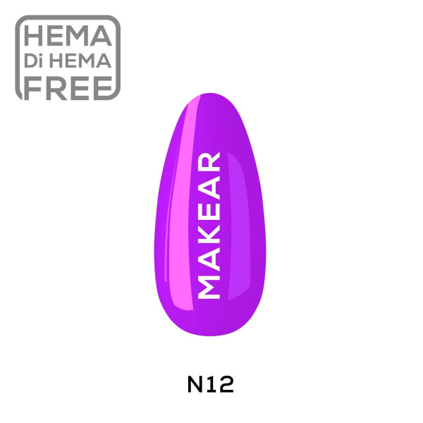Verniz Gel N12 Néon Roxo 8ml MAKEAR