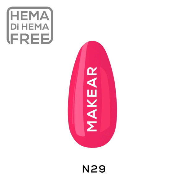 Verniz Gel N29 Néon Rosa 8ml MAKEAR