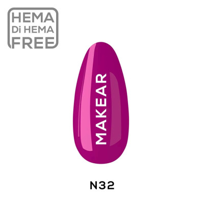 Verniz Gel N32 Néon Rosa 8ml MAKEAR PORTUGAL