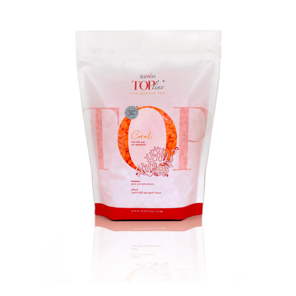 Cera Hot Film Elástica Coral Top Line 750gr Italwax