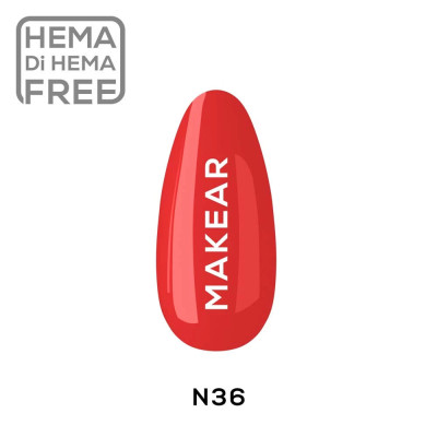Verniz Gel N36 Néon Laranja 8ml MAKEAR PORTUGAL