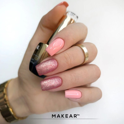 Verniz Gel 559 Rosa com glitter 8ml MAKEAR PORTUGAL