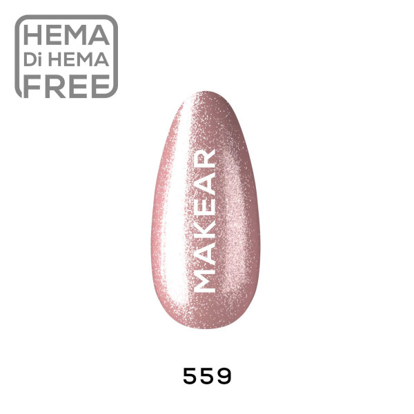 Verniz Gel 559 Rosa Glitter 8ml MAKEAR