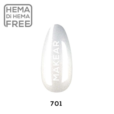 Verniz Gel 701 Branco com glitter 8ml MAKEAR PORTUGAL