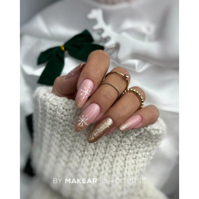 Verniz Gel 834 Dourado com glitter 8ml MAKEAR PORTUGAL