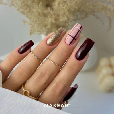 Verniz Gel 834 Dourado com glitter 8ml MAKEAR PORTUGAL