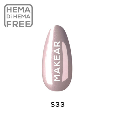 Verniz Gel S33 Glitter Rosa 8ml MAKEAR PORTUGAL