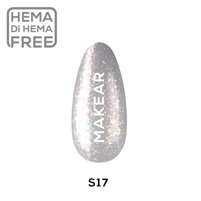 Verniz Gel S17 Glitter Prata 8ml MAKEAR PORTUGAL