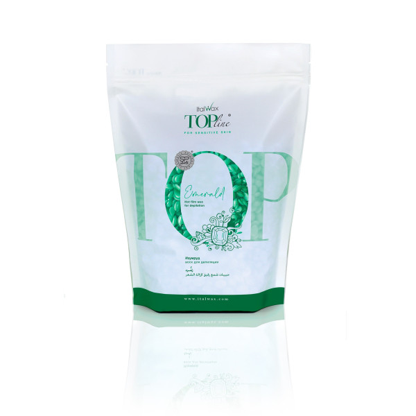Cera Hot Film Elástica Esmeralda Top Line 750gr Italwax