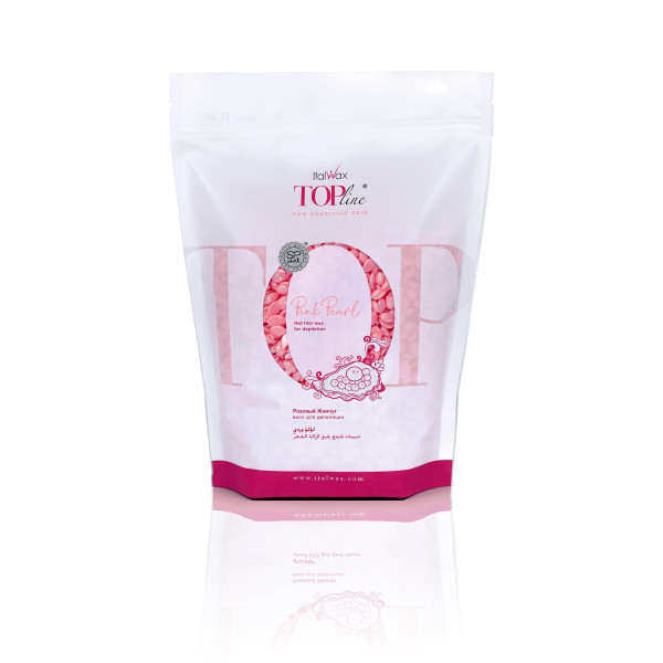 Cera Hot Film Elástica Rosa Perlada Top Line 750gr Italwax