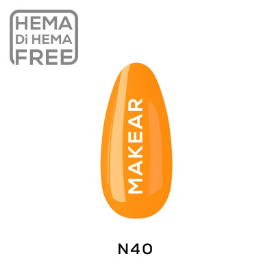 Verniz Gel N40 Néon Laranja 8ml MAKEAR PORTUGAL