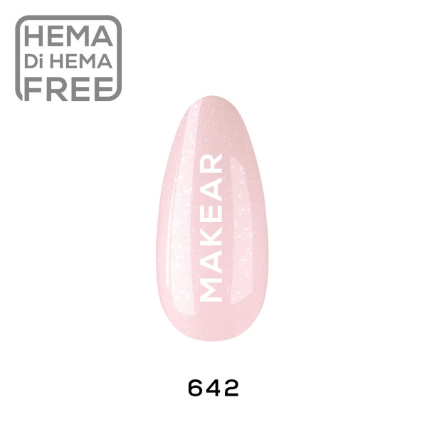 Verniz Gel 642 Rosa Glitter 8ml MAKEAR