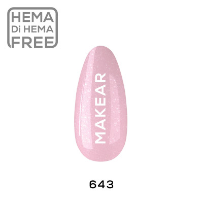 Verniz Gel 643 Rosa Glitter 8ml MAKEAR PORTUGAL