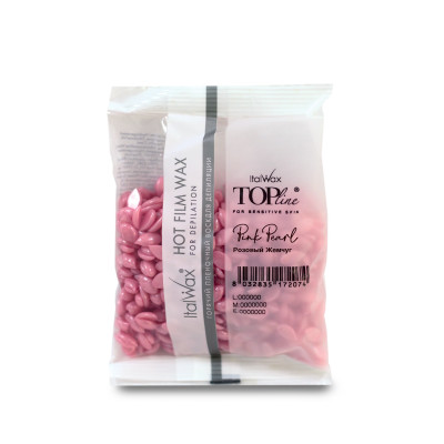Cera Hot Film Elástica Rosa Perlada Top Line 100gr Italwax
