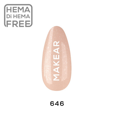 Verniz Gel 646 Nude Glitter 8ml MAKEAR PORTUGAL