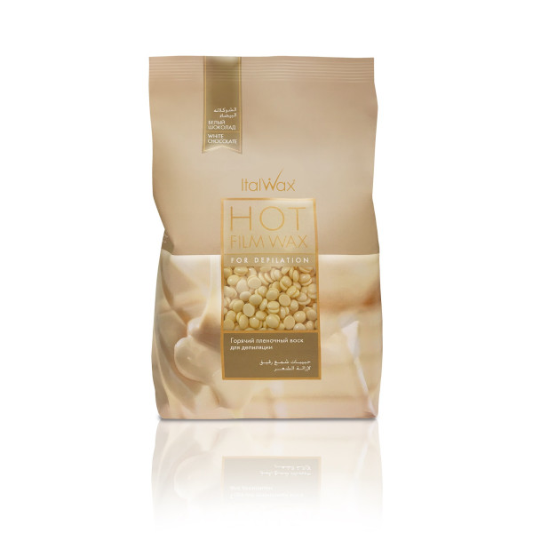 Cera Hot Film Elástica Chocolate Branco Clássica 1kg Italwax