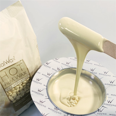 Cera Hot Film Elástica Chocolate Branco Clássica 1kg Italwax