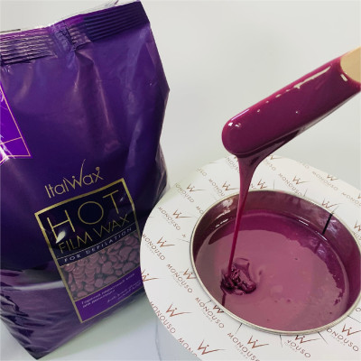 Cera Hot Film Elástica Ameixa Clássica 1kg Italwax