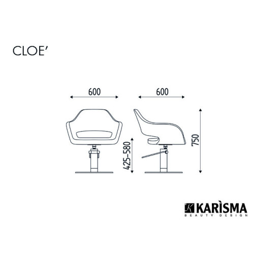 Cadeira Cabeleireiro Cloé Karisma Cadeira Cabeleireiro Cloé Karisma