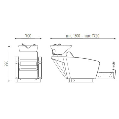 Rampa Lavagem com Pedicure Miami Wash Pedilux Karisma