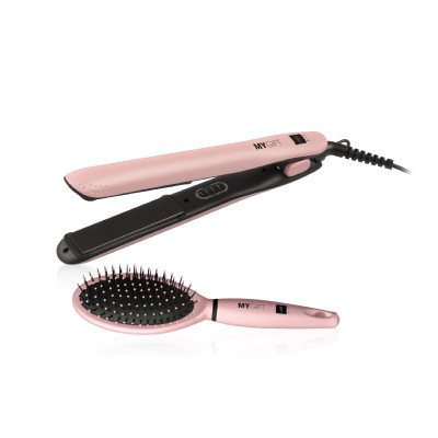 Pack Placa + Escova Cotton Candy Pink My Gift Hair Pack Placa + Escova Cotton Candy Pink My Gift Hair