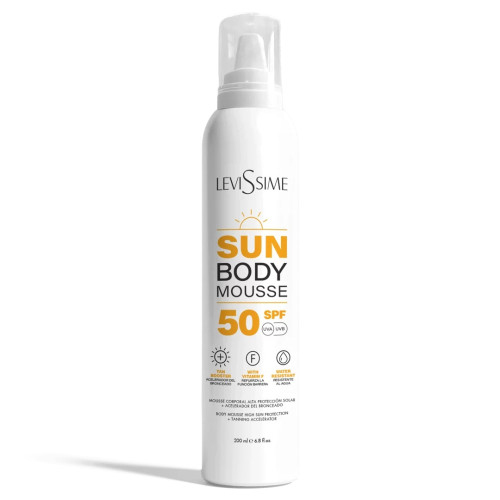 Sun Body Mousse Corporal SPF50 200ml Levissime